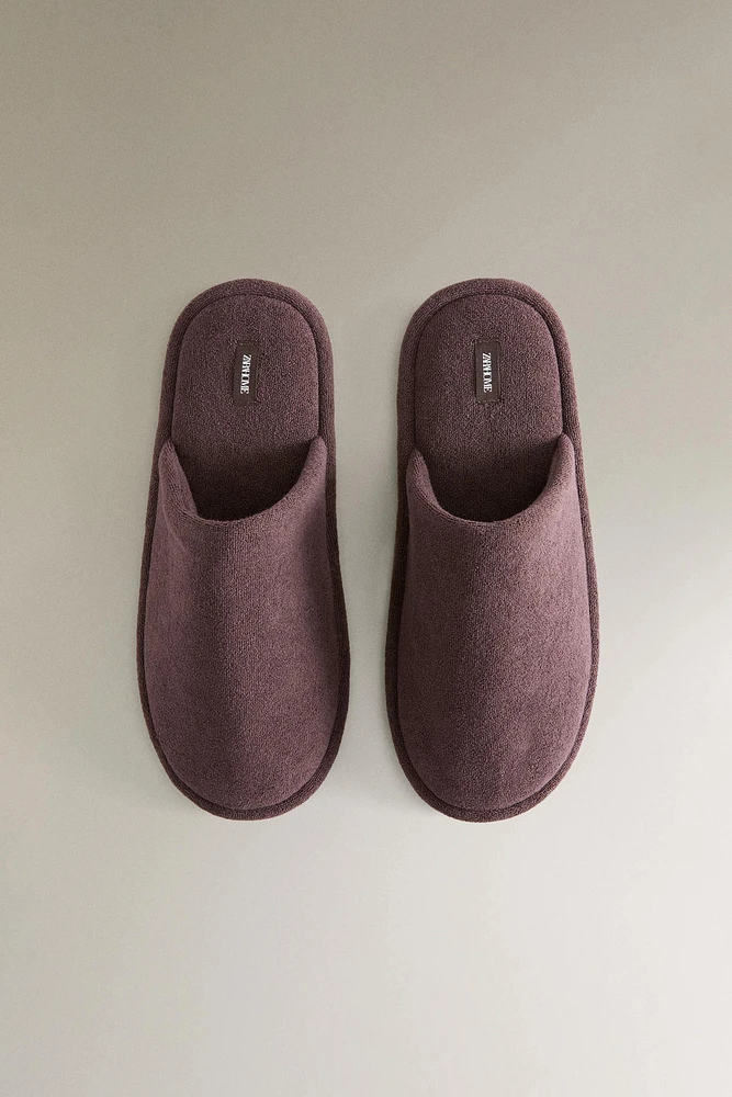 CHAUSSONS TISSU ÉPONGE SALLE DE BAINS