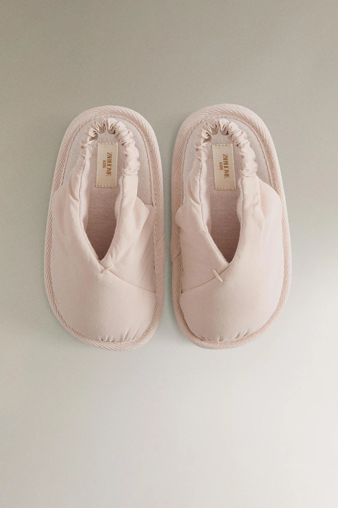 CHILDREN’S TECHNICAL FABRIC MULE SLIPPERS