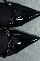 BUCKLED STRAP HEELED SHOES