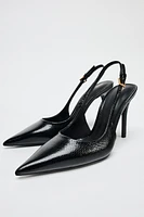 EMBOSSED EFFECT HIGH HEELS