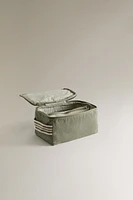 FABRIC MAKEUP BAG WITH HANDLE