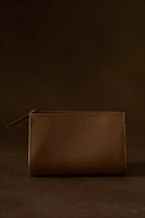 SMALL LEATHER TOILETRY BAG