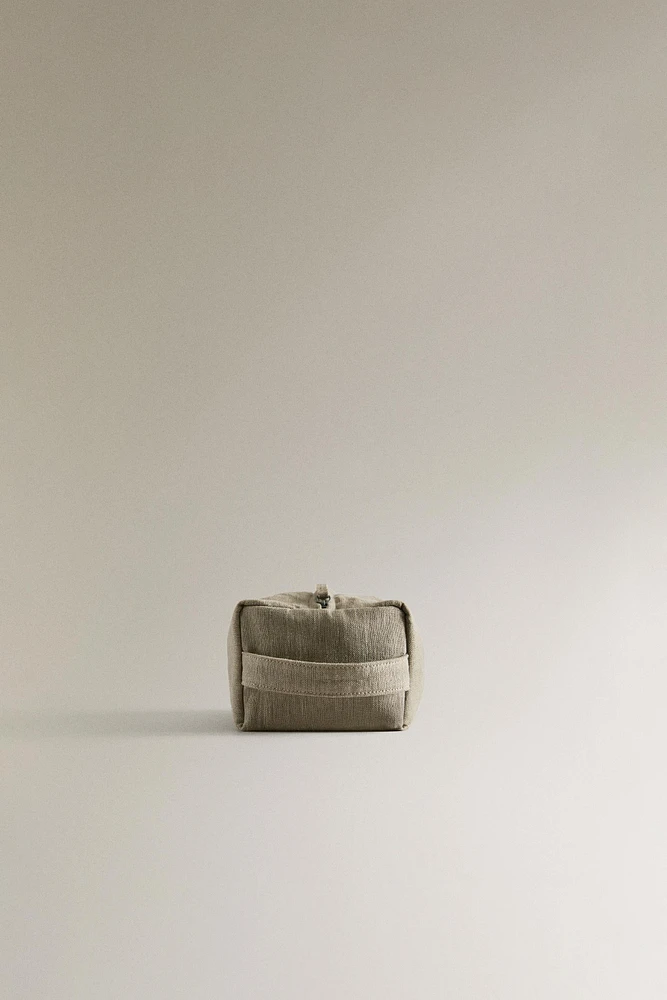 SMALL LINEN MAKEUP BAG