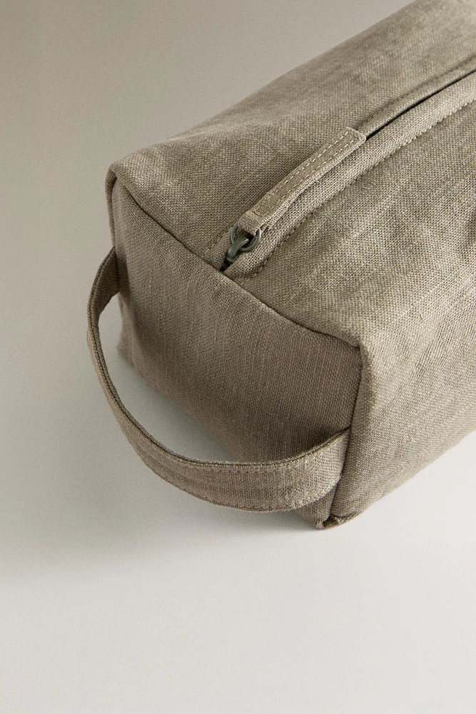 SMALL LINEN MAKEUP BAG