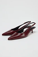 EMBOSSED LEATHER SLINGBACK HEELS LIMITED EDITION