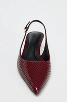 EMBOSSED LEATHER SLINGBACK HEELS LIMITED EDITION