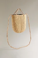 BRAIDED MINI STRAW BAG KNOTS WITH KNOTS