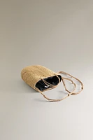 BRAIDED MINI STRAW BAG KNOTS WITH KNOTS