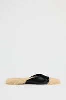 FAUX FUR LEATHER SANDALS LIMITED EDITION