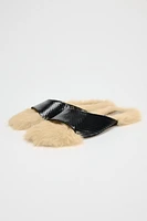 FAUX FUR LEATHER SANDALS LIMITED EDITION