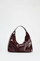 PATENT FINISH BUCKET BAG