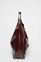 PATENT FINISH BUCKET BAG