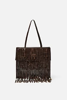 FRINGED LEATHER BAG