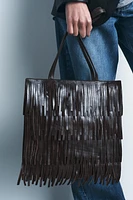 FRINGED LEATHER BAG