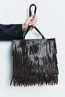 FRINGED LEATHER BAG