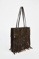 FRINGED LEATHER BAG