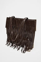 FRINGED LEATHER BAG