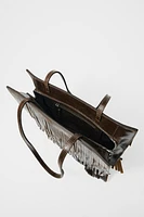 FRINGED LEATHER BAG