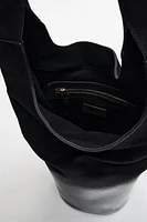 OMBRÉ CYLINDRICAL LEATHER BAG