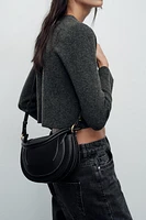 CONTRASTING TOPSTITCHING CROSSBODY BAG