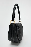 CONTRASTING TOPSTITCHING CROSSBODY BAG