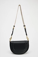 CONTRASTING TOPSTITCHING CROSSBODY BAG