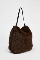 FAUX FUR MAXI BUCKET BAG LIMITED EDITION