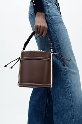 DOUBLE STRAP BUCKET BAG