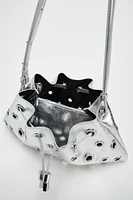 METAL GROMMETS MINI BUCKET BAG