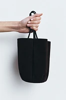 MINI LEATHER BUCKET BAG