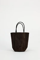 MINI LEATHER BUCKET BAG