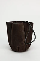 MINI LEATHER BUCKET BAG