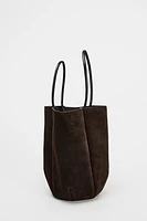 MINI LEATHER BUCKET BAG