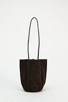 MINI LEATHER BUCKET BAG