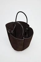 MINI LEATHER BUCKET BAG