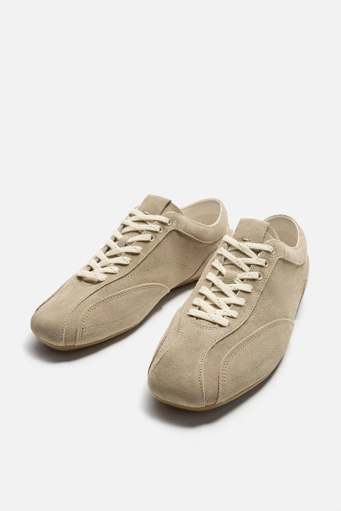 LEATHER RETRO STYLE SNEAKERS