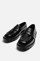 LEATHER PENNY LOAFERS