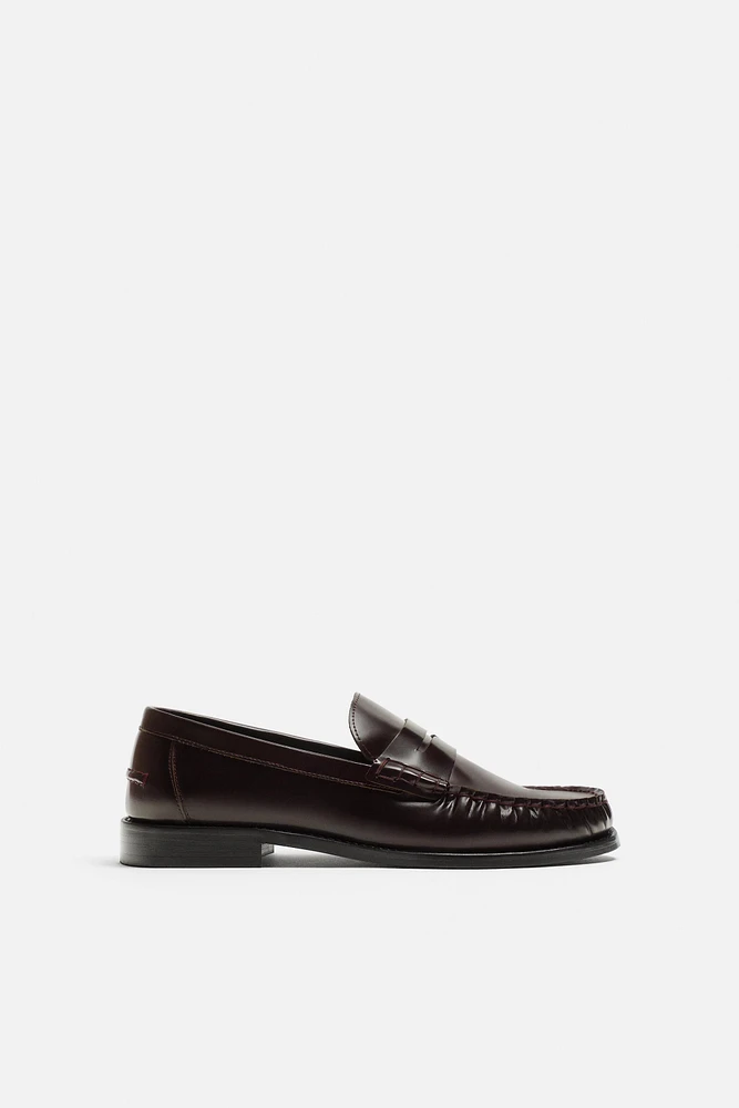 LEATHER PENNY LOAFERS