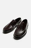 LEATHER PENNY LOAFERS