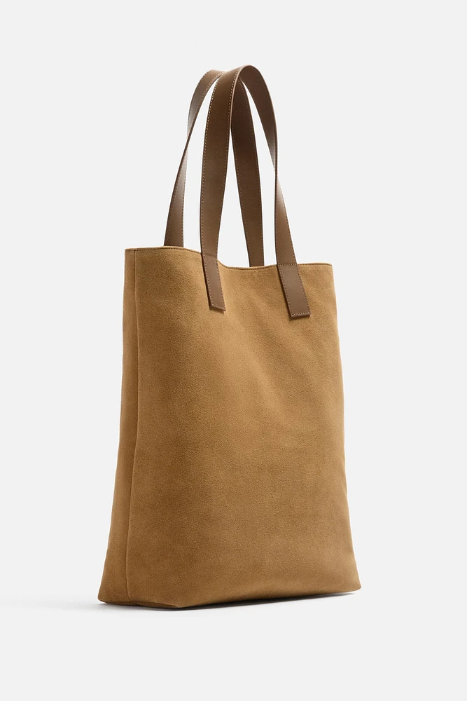 LEATHER SHOPPER BAG