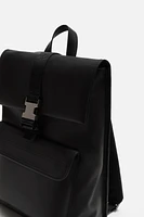 RUBBERIZED FLAP BACKPACK