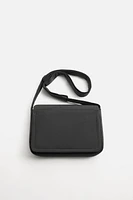 NYLON FLAP CROSSBODY BAG