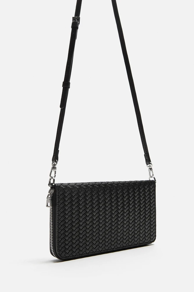 WOVEN CROSSBODY WALLET BAG