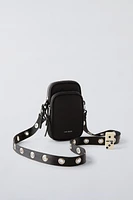 STUDDED CELL PHONE BAG