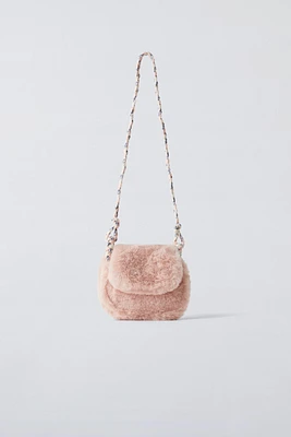 SOFT FAUX FUR CROSSBODY BAG