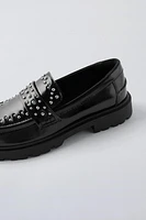 STUDDED LOAFERS