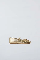 METALLIC BALLET FLATS