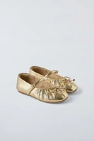 METALLIC BALLET FLATS