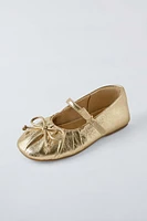 METALLIC BALLET FLATS