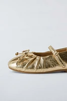 METALLIC BALLET FLATS